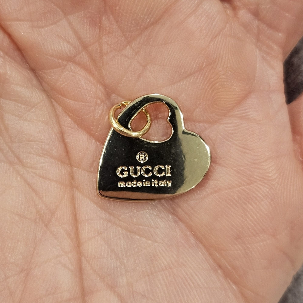 Gucci Light Gold Heart Replacement Pull Pendant Charm - Picture 5 of 5